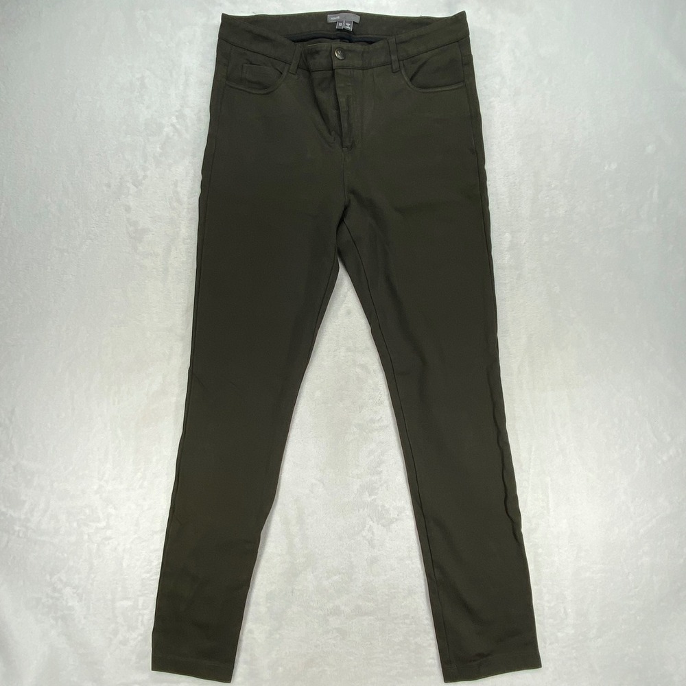 Vince Olive Green Pants Stretch Casual Career Trousers Women's Size 12